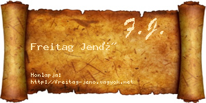 Freitag Jenő névjegykártya